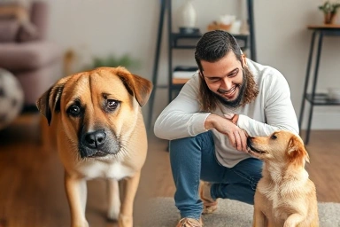 Dog's transformation from anxious to happy through training